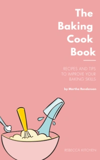 Pink Cookbook Cover Sampul Kindle/Buku template
