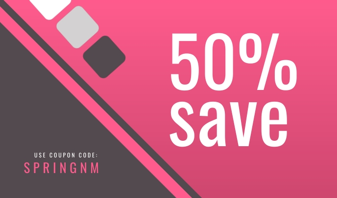 Pink Coupon Code Template | PosterMyWall