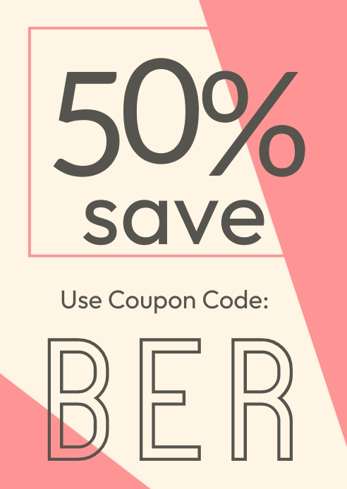 Pink Coupon Code Template PosterMyWall
