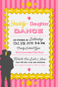 17 770 Free Printable Father Daughter Dance Invitations Customizable Design Templates Postermywall