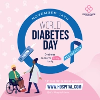 Pink Diabetes Day Instagram Image template