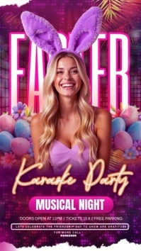 Pink Easter Party Instagram Story template