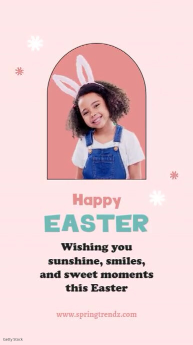 Pink Easter Wish Instagram Story template