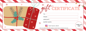 Weiß Gift Certificate Facebook Cover Photo Template