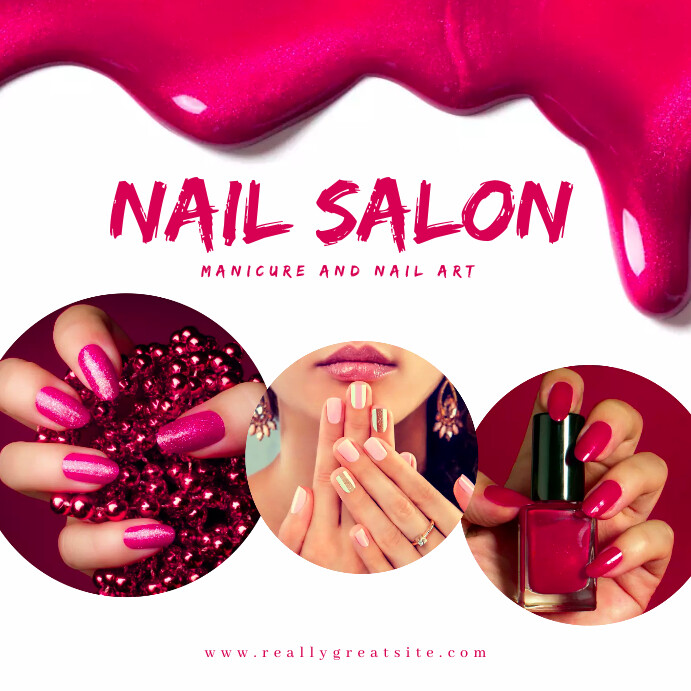 Copy of Pink Elegant Nail Salon Instagram Post PosterMyWall