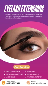 Pink Eyelash Extension Services Whatsapp Stat template