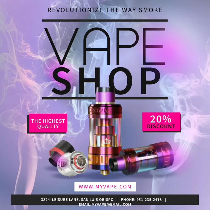 Modle Texte Fantaisie Rose Vape Shop Retail Instagram Po | PosterMyWall Modle Texte Fantaisie Rose Vape Shop Retail Instagram Po | PosterMyWall