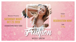 Pink Fashion Show Digital Display Landscape Video template