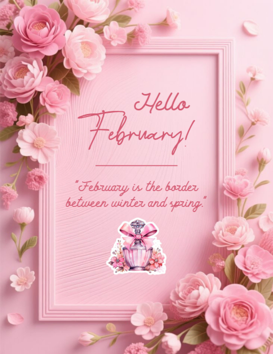Copy of Pink February Greeting Flyer | PosterMyWall