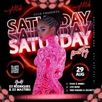 Pink Females Party Event Ad Design Template Isikwele (1:1)