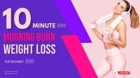 Pink  Fitness and weight lose youtube thumbna template