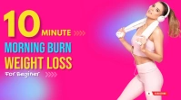 Pink  Fitness and weight lose youtube thumbna template