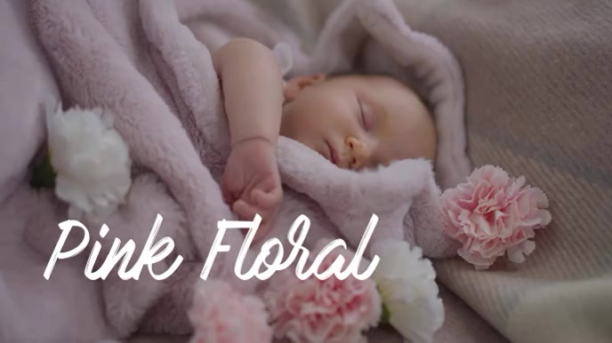 Pink floral baby Template | PosterMyWall