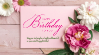 Rose Birthday Greeting Présentation Template