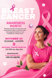 粉色 Breast Cancer Awareness Bannière 4' × 6' Template