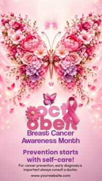 Pink Breast Cancer Awareness Instagram-verhaal Template