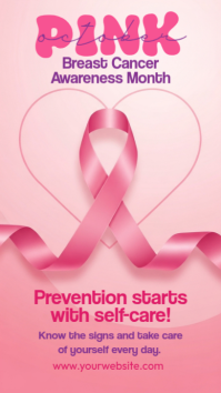 Pink Breast Cancer Awareness Instagram Story Template