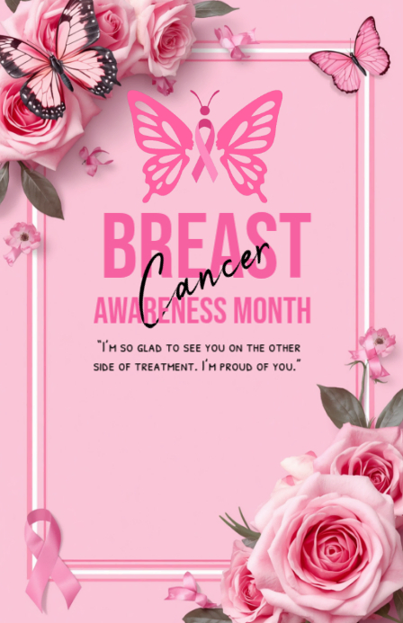 Breast Cancer Awareness Tabloid Template | PosterMyWall