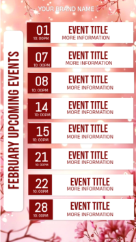 White Event Schedule Instagram Story Template