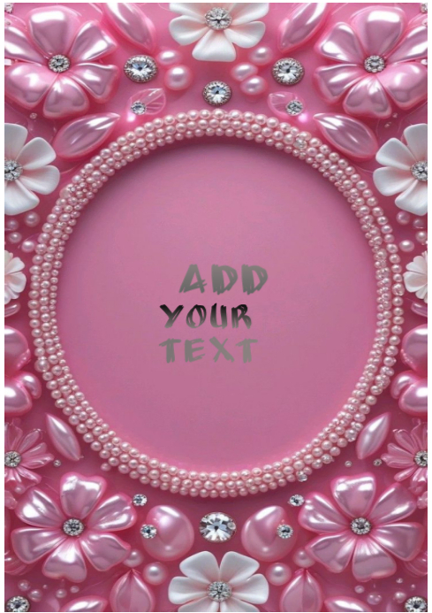 Pink Floral Floral Frame A4 Template | PosterMyWall