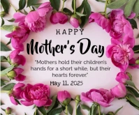 Pink Floral Happy Mother's Day Celebration Wishes Post's  Medium Rectangle Средний прямоугольник template