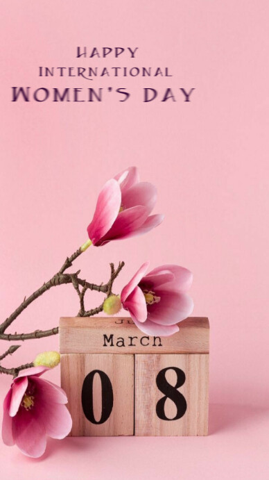 Pink Floral International Women's Day  Instagram Story Indaba yaku-Instagram template