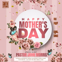 Pink Floral Mother's Day Celebration Instagram Post Video template