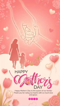 Pink Floral Mother's Day Digital Display Video template