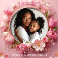Pink Floral Mother's Day Instagram Post template