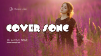 Pink Floral Music Cover Song YouTube Thumbnail template