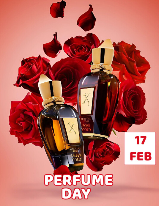 Pink Floral Perfume Day Flyer (us Letter) template
