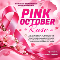 Rot Breast Cancer Awareness Square Template