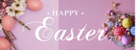 Pink Floral Red Floral Easter Greeting  Facebook Cover Photo Facebook Cover Photo template