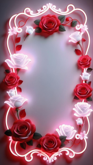 Copy of Pink Floral Rose Glow Frame Instagram Story | PosterMyWall