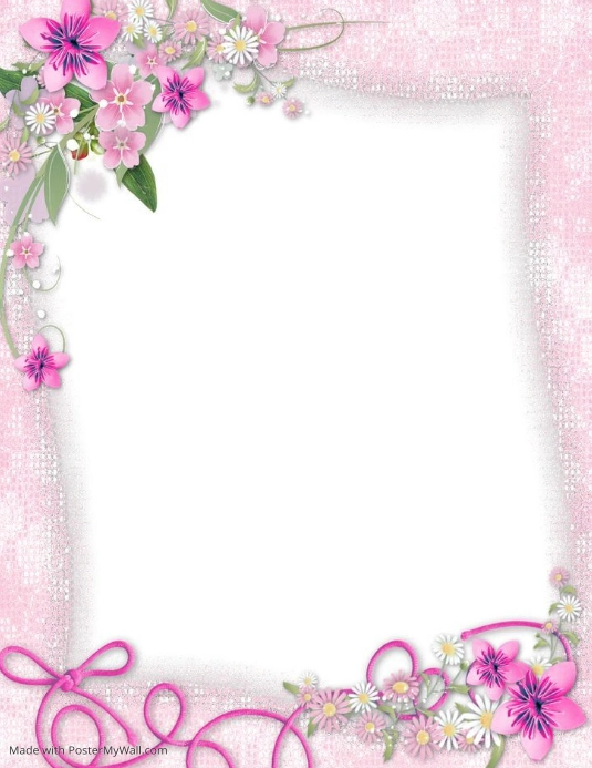 Spring Frame Pink Pink Floral Spring Frame Template | PosterMyWall