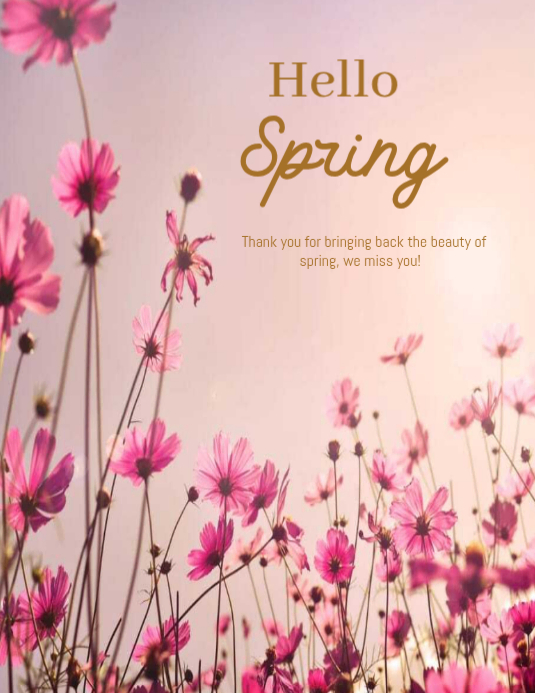 Pink Floral Spring Season Flyer Template | PosterMyWall