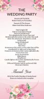 Pink Floral Wedding Ceremony Program Template Rack Card
