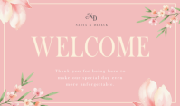 Różowy Wedding Welcome Tag Cartellino Template - Page 1