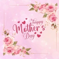 Pink Flowers Mother's day wishes Publicación de Instagram template