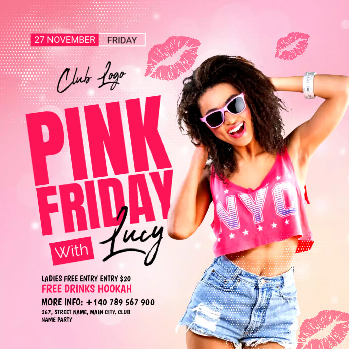 Pink Friday Message Pink Friday Template | PosterMyWall