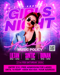 Pink Friday Girls Night Party Instagram Portrait template