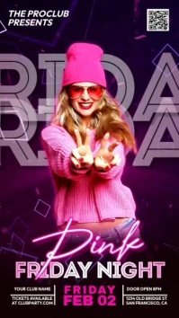 Pink Friday Night Instagram Story template