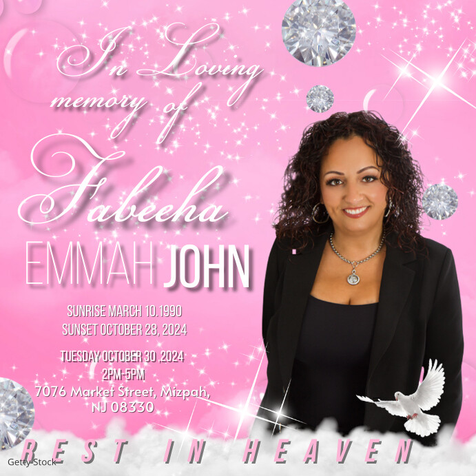 Plantilla de Pink Funeral Program |Celebration of Life | PosterMyWall