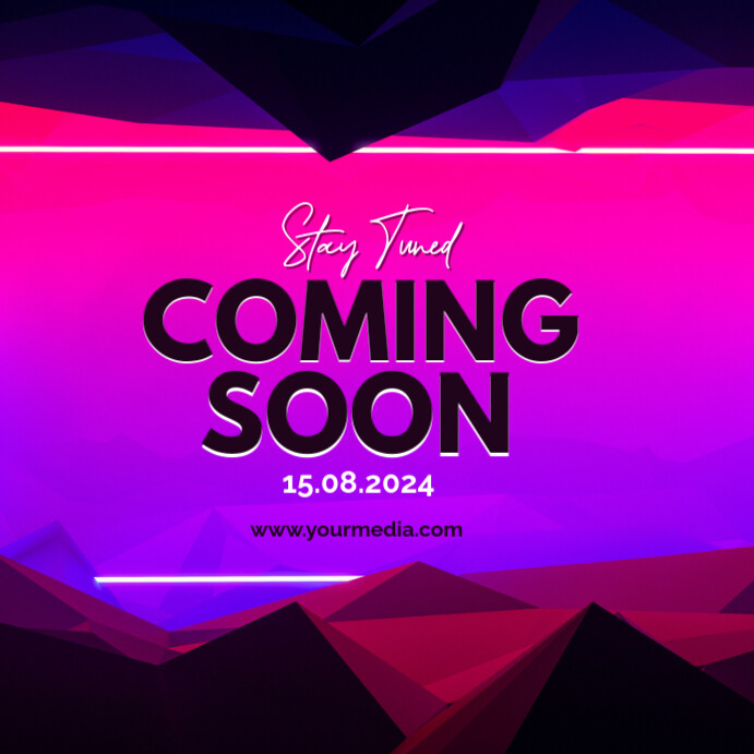 Pink Futuristic Coming Soon Instagram Post Template | PosterMyWall