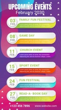 Pink Futuristic Event Schedule Flyer Instagram Story template