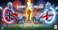 FIFA Quarter Final Match Ibinahaging Larawan sa Facebook Template