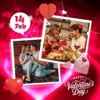 Pink Futuristic Happy Valentine's Day Video  Instagram Post template