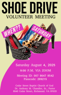 Yellow Shoe Drive Flyers Template | PosterMyWall