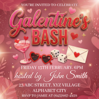 Pink Galentine's Day Celebration Instagram Post template