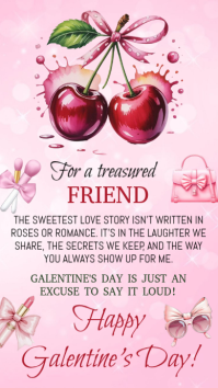 Pink Galentine's Day Instagram Story template